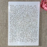 a4 29cm transparent flowers texture diy layering stencils wall painting scrapbook coloring embossing album decorative template