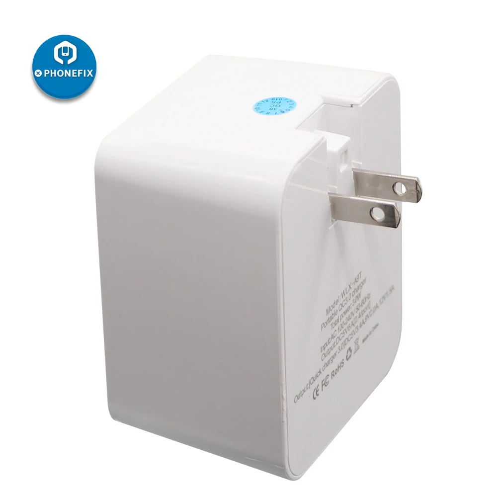 PHONEFIX мульти порт 30 Вт USB зарядное устройство 3 порта путешествия USB адаптер питания ЕС Великобритания США зарядное устройство для iPhone samsung huawei с портом Typc-C