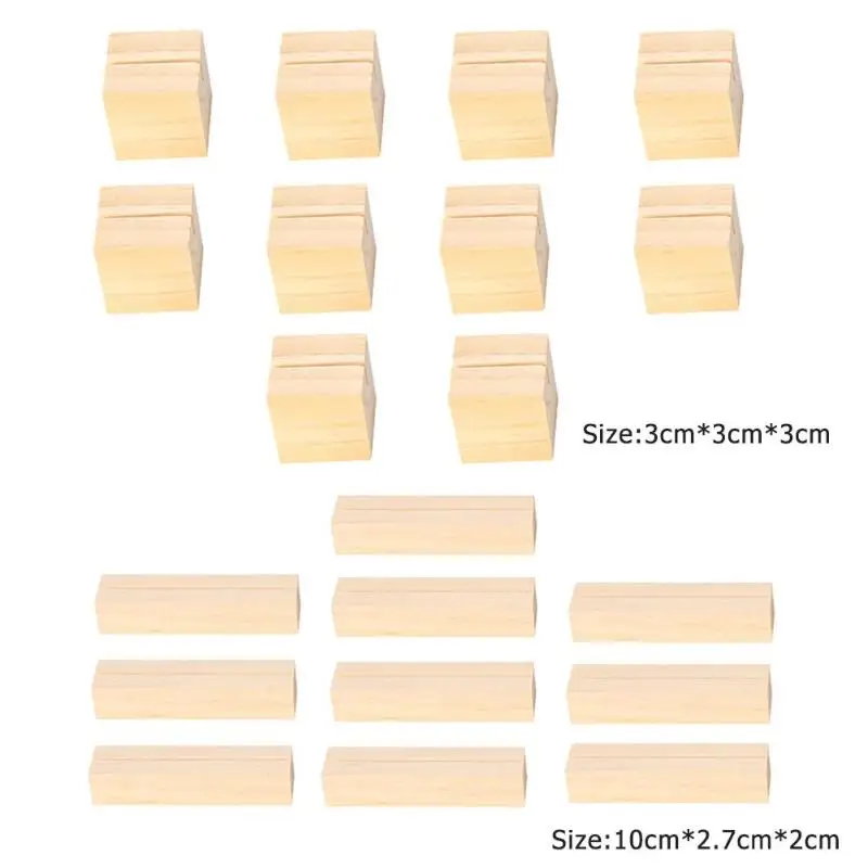 10 шт. деревянные настольные держатели для фотосессий визитная карточка задняя