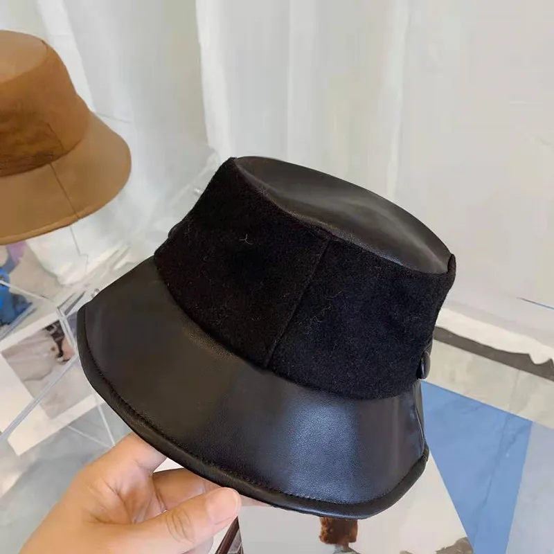 

Autumn Winter Women's Sun Bucket Hats 2021 Wide Brim Streetwear Men's Panama Hat Unisex Fishing Black Fisherman Hat