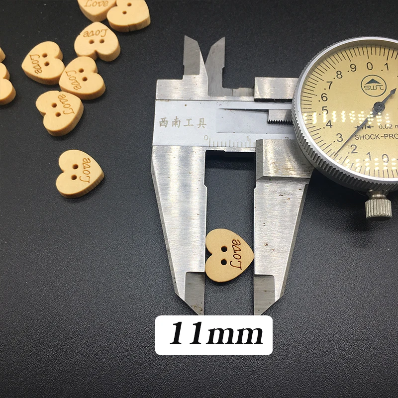 Модные натуральные любовь Швейные Кнопки 20 шт./лот сердце деревянные пуговицы в