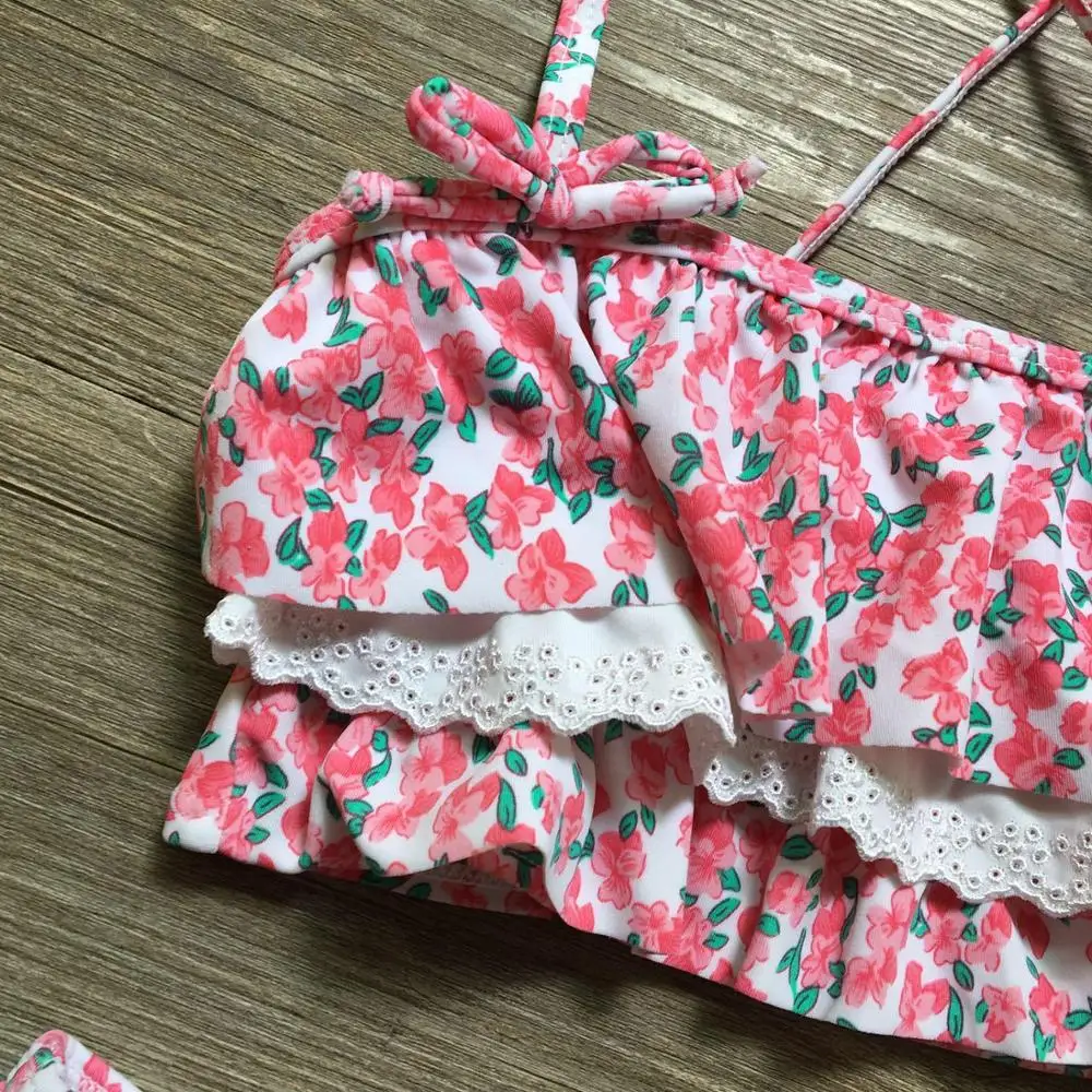 Купальник-бикини для девочек с принтом От 8 до 13 лет Falbala пляжная одежда купальный