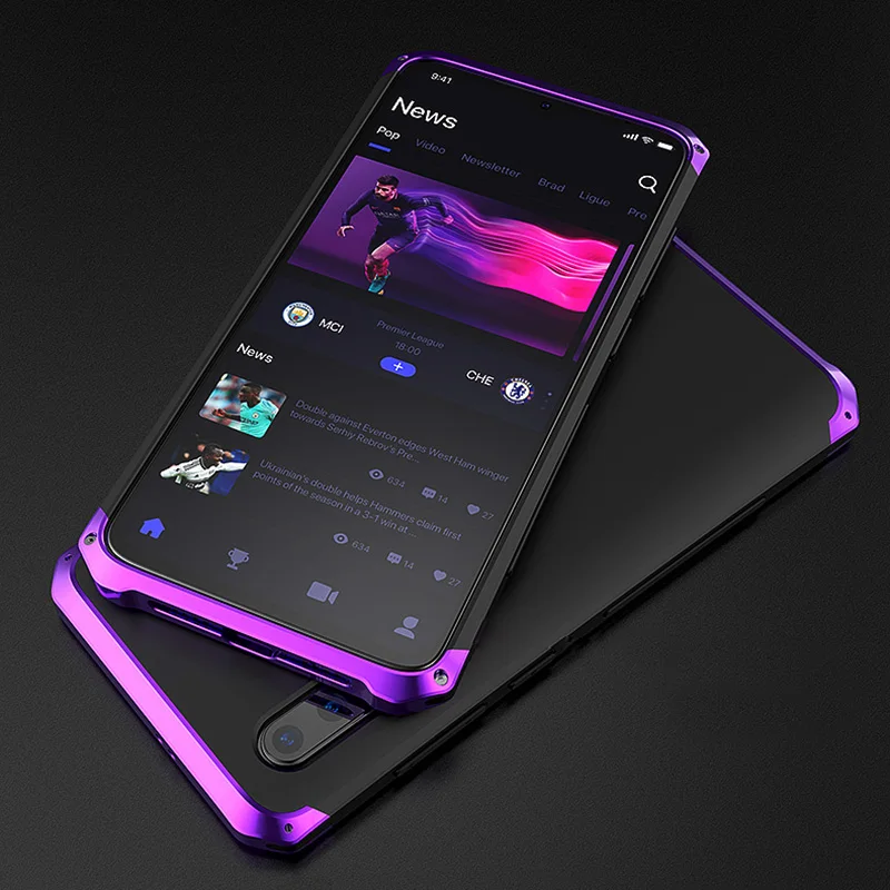 Противоударный армированный чехол для Xiaomi Mi10 Pro телефона жесткий металлический