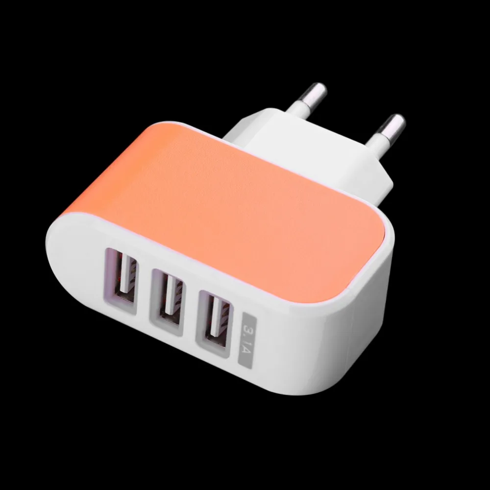 Дропшиппинг тройной USB порт стены дома Путешествия AC адаптер питания 3.1A eu-разъем