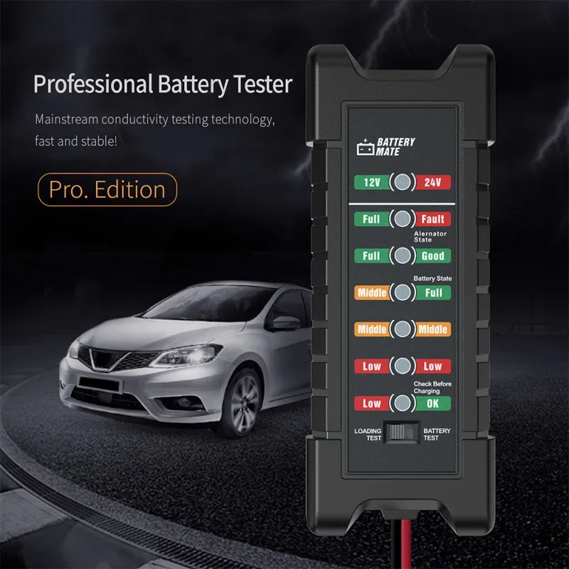 Автомобильный анализатор заряда аккумулятора 12 В вольт автоматический проверка