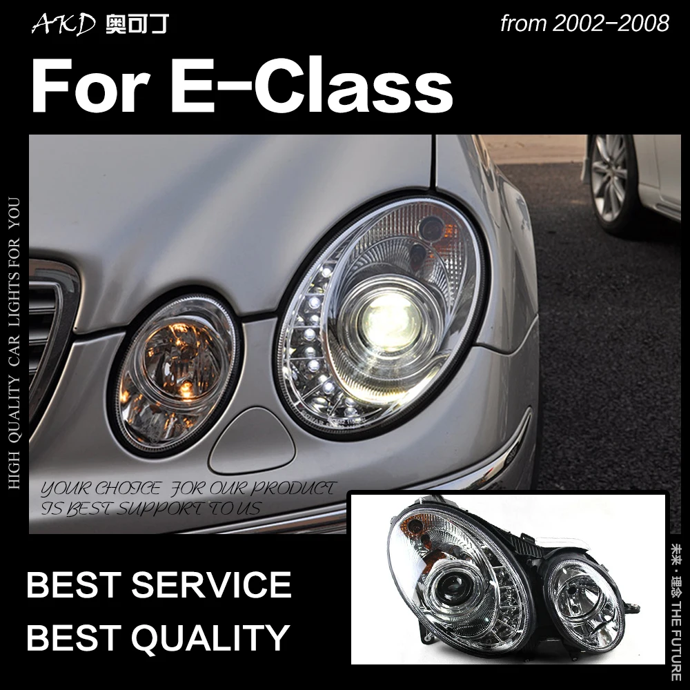 АКД стайлинга автомобилей фара для W211 фары 2002-2008 E200 E280 E300 светодиодный задний