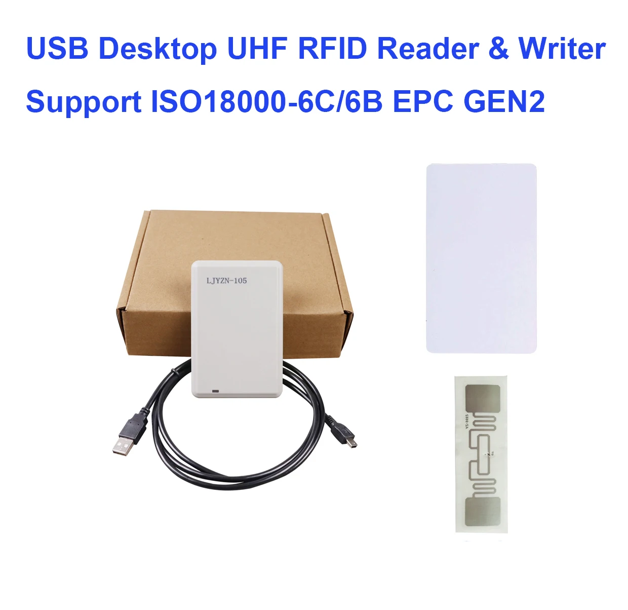 

LJYZN-105 900MHz Usb Desktop Emulate Keyboard UHF RFID Reader and Writer with Sample Card Provide Free SDK ,Demo Software