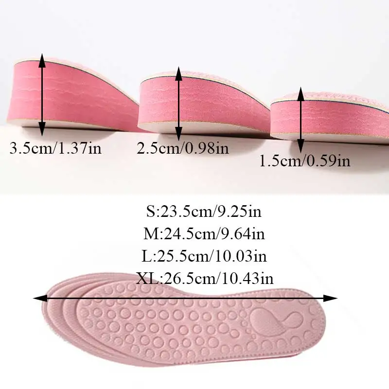Height increase insoles for men/women 1.5cm 2.5cn 3.5cm up invisiable arch support orthopedic shock absorption | Обувь
