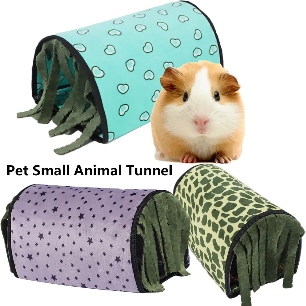

Hideout Hideaway Squirrel Playing Toys Pet Tassel Tunnel Small Animal Sleeping Bed Hamster Nest Guinea Pig House