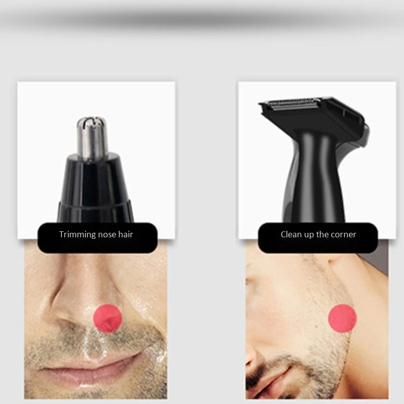 Электрический триммер для ушей и носа 2 в 1 Мужская бритва перезаряжаемый