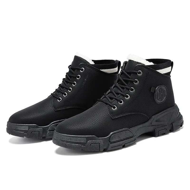 

Men Boots Men's Winter Shoes Fashion Snow Boots Shoes Plus Size Winter Sneakers Ankle Men Shoes Winter Boots Black Blue Footwear