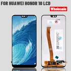 100% работа с отпечатком пальца 5,84 дюйма для Huawei Honor 10 ЖК-дисплей сенсорный экран дигитайзер в сборе