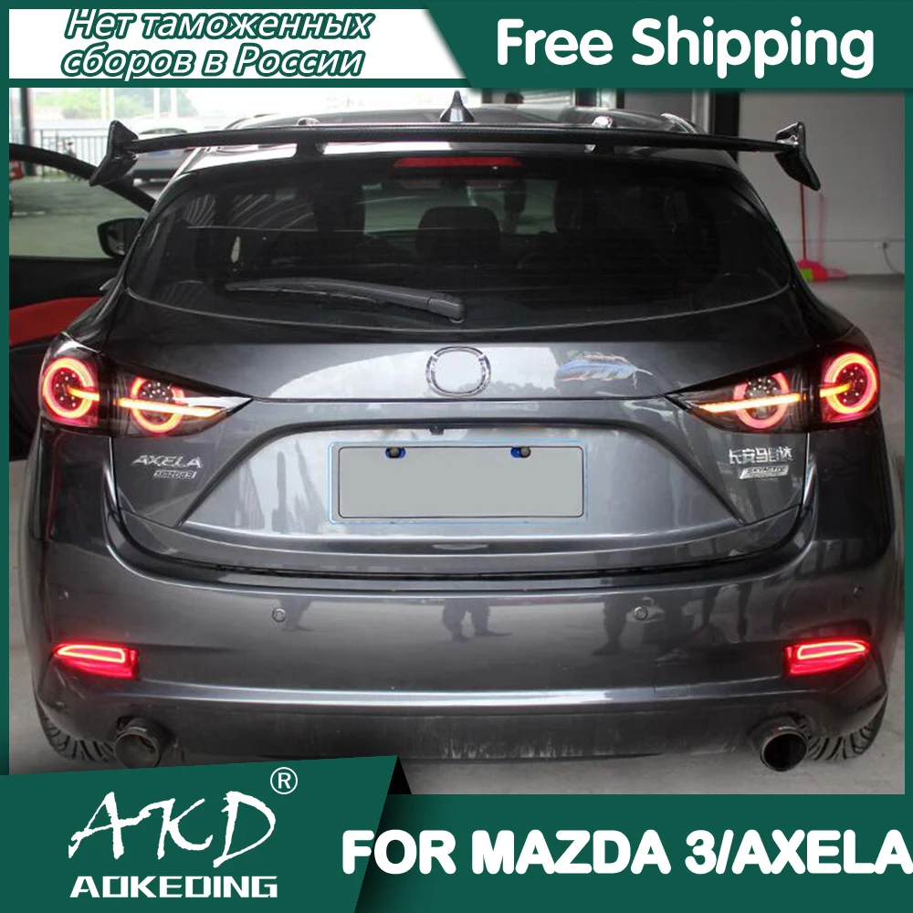 Для Mazda 3 задние фары 2014-2019 светодиодные противотуманные фасветильник s DRL дневные
