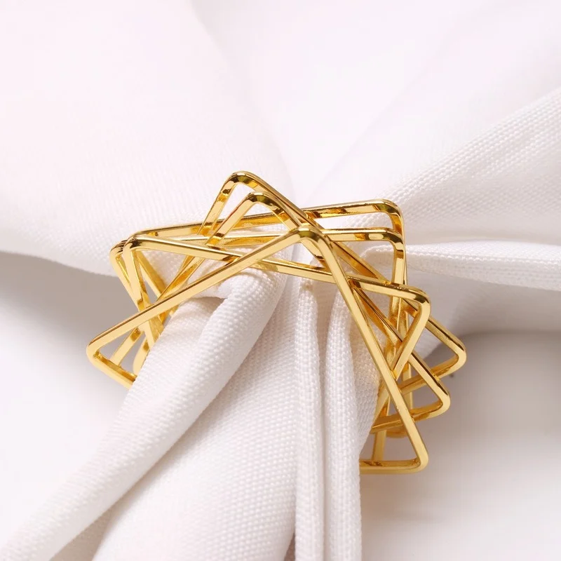 

New Star Napkin Button, Polygon Napkin and Tissue Ring 60pcs