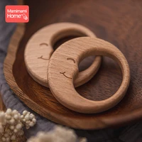 1pc baby teether beech wooden moon pendants bpa free wood teeting rings pacifier chain pendant accessories childrens goods toys