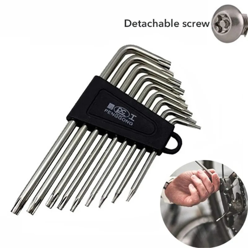 9 шт./компл. набор гаечных ключей с шестигранной головкой Torx L форма комплект