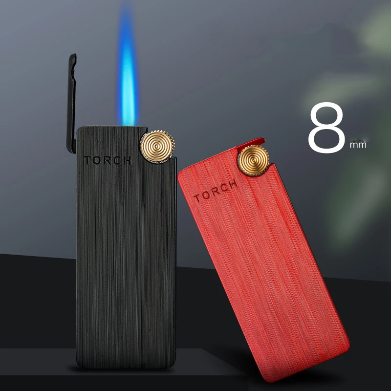 

Cigarettes Lighter 2020 New Metal Gas Lighter 1300C Lighters Smoking Accessories Blue Flame Butane Torch Lighter Gadgets For Men