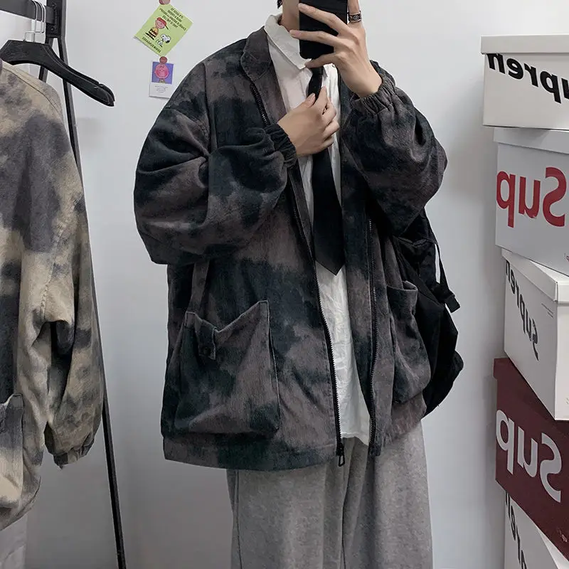 Новинка Осень-зима 2020 Молодежная модная мужская Свободная куртка с большими