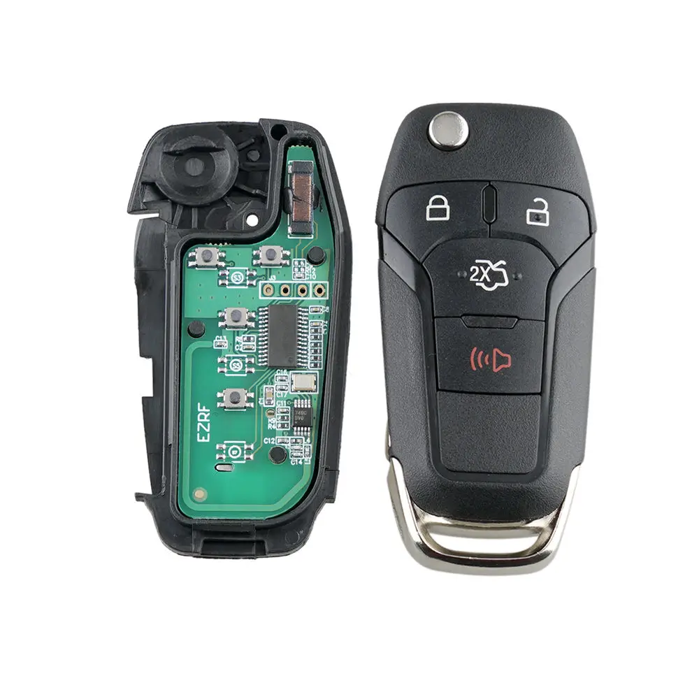 Запасной смарт ключ без ключа для Ford Fusion 2013 2015 4 кнопки 315 МГц с чипом Hitag Pro