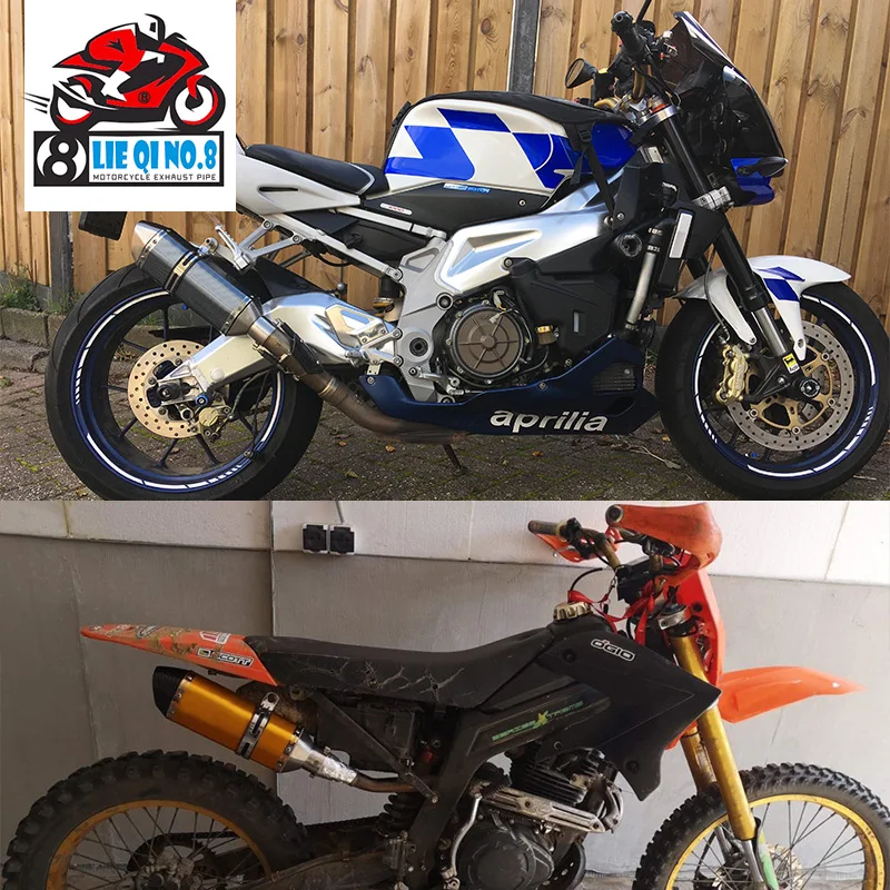 Универсальный 51 мм мотоциклетный глушитель выхлопной трубы Escape Moto с DB killer для FZ6
