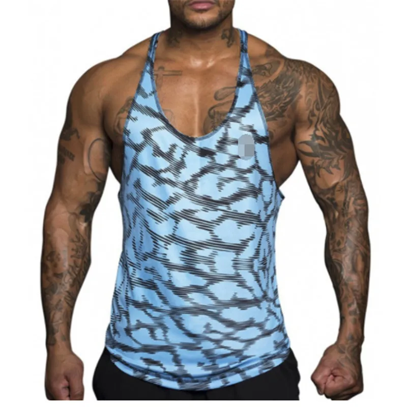 Жилет Мужской без рукавов для спортзала рубашка бега летняя дышащая майка с