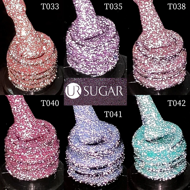 Отражающий термогель UR SUGAR блестящий полуперманентный Гель-лак для ногтей