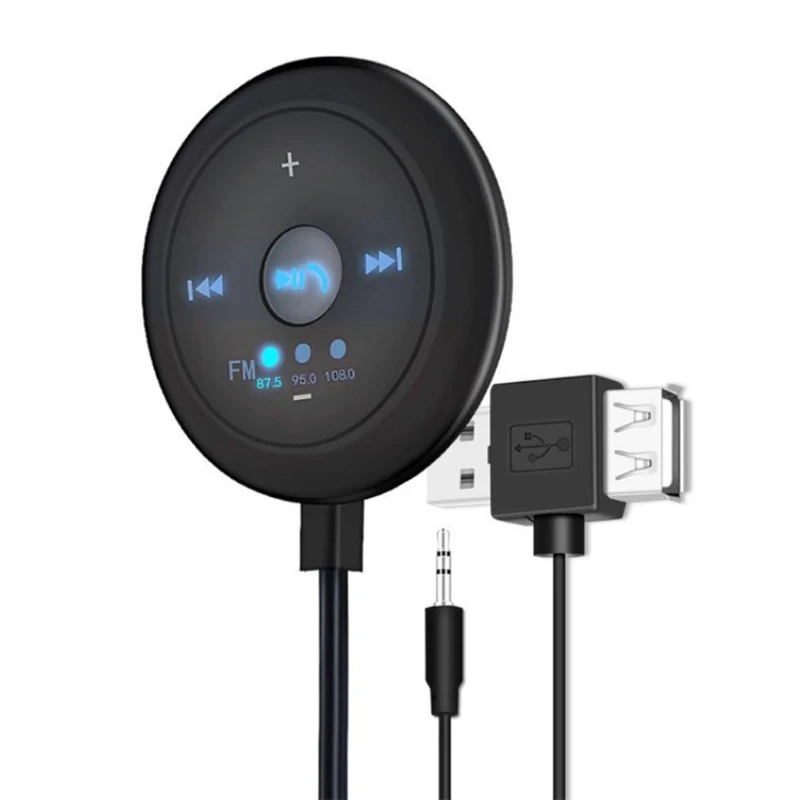 Адаптер ресивера совместимый с Bluetooth USB AUX адаптер для телефона FM-порт