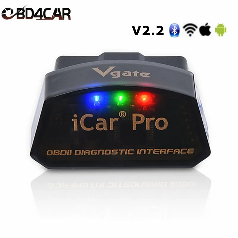 Оригинальный сканер Vgate iCar Pro ELM327 V2.2 OBD2 WIFI Bluetooth 4 0 для IOS Android автомобильный