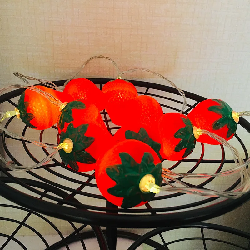 

Fruit Strawberry Shaped Light String Creative Children's Room Indoor and Outdoor Decorative Lights