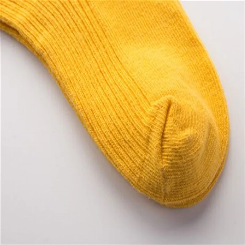 Однотонные носки до колен для девочек полосатые детские длинные зимние теплые