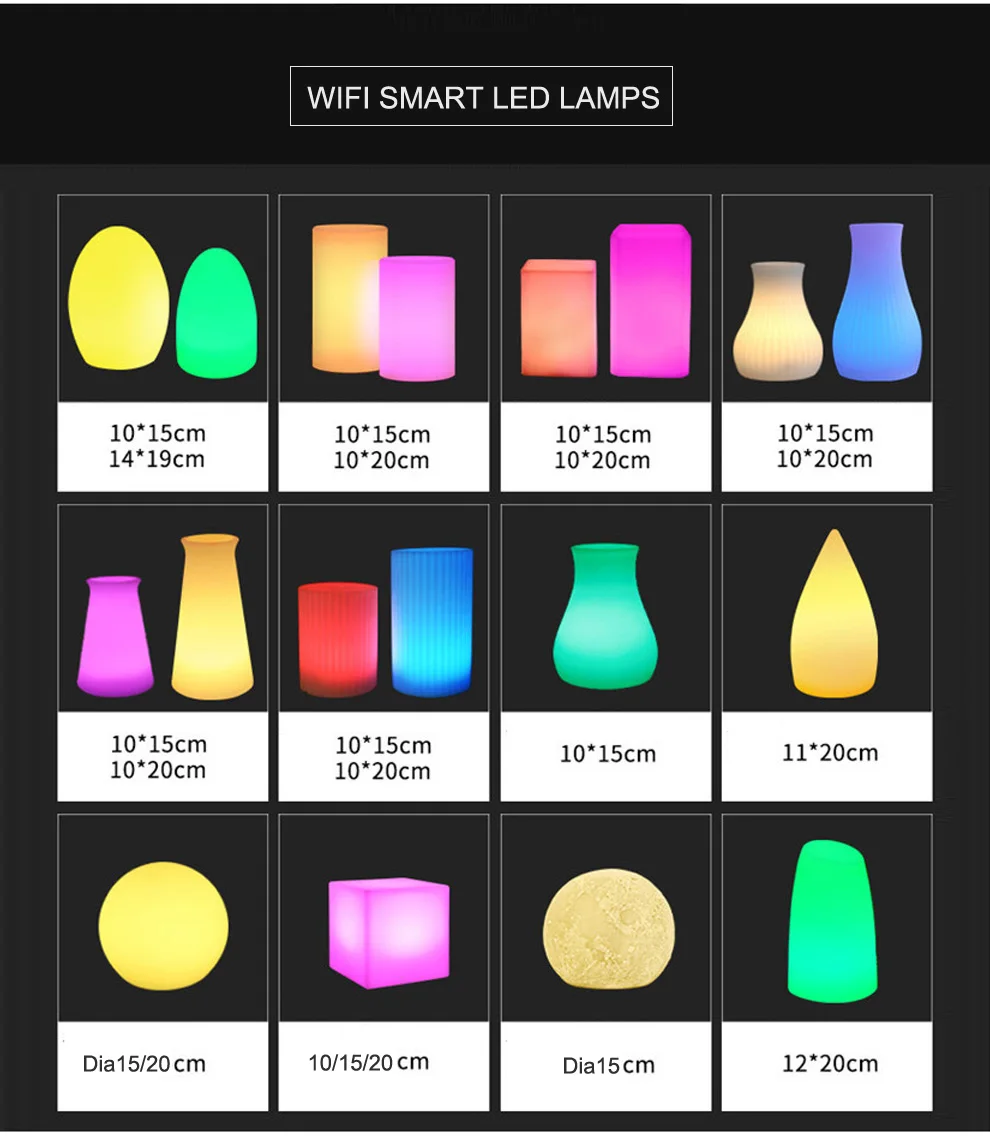 Wi-Fi Смарт-приложение Управление кубический настольная лампа 10/15/20 см RGB CW Светодиодный Куб USB ночник Поддержка Alexa Google Assistant голосовое Управление