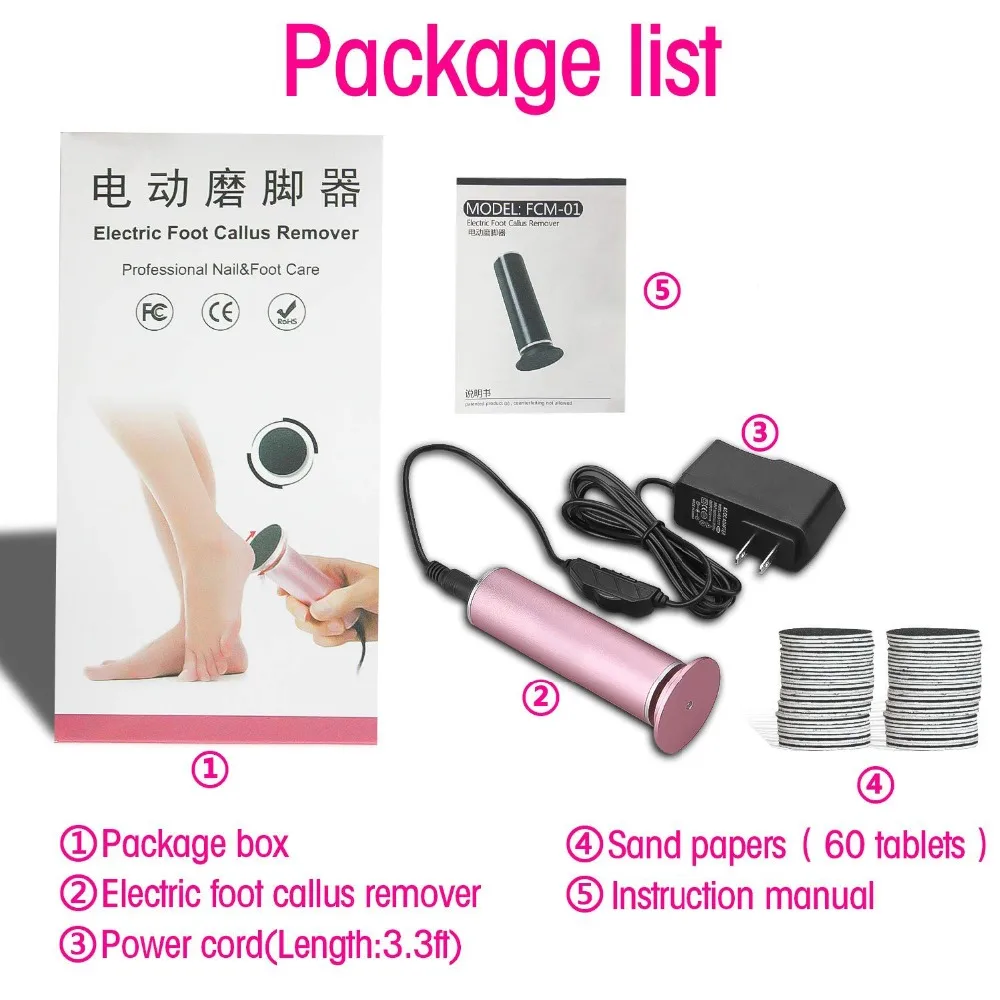 

Electric foot callus remover, electric pedicure file, foot care file, foot sandpaper to remove dead skin callus