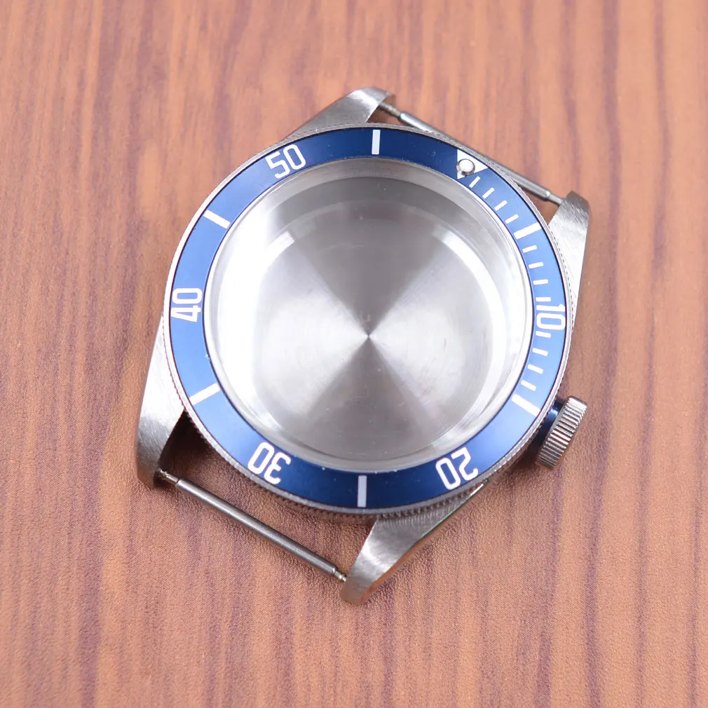 

41mm Blue bezel Watch Case Sapphire Glass Fit NH35 NH36 ETA2824 PT5000 Movement