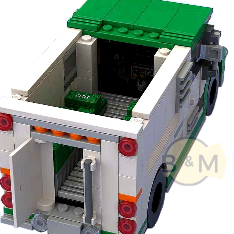 Новинка 2021MOC бронированный наличный транспорт в масштабе мини-фига строительная