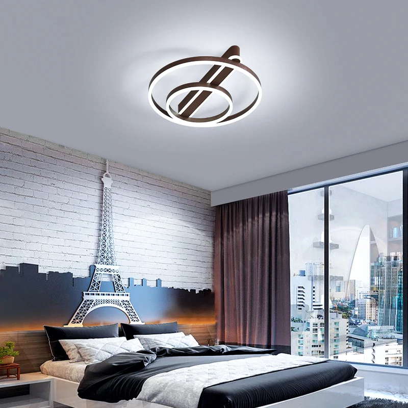 Потолочная люстра для гостиной столовой спальни круглые кольца современный