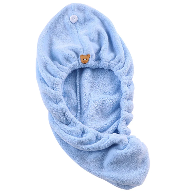 

Dry Hair Towel Cap Super Absorbent Microfiber Soft Quick Dry Turban Bath Shower Head Towel BOM666