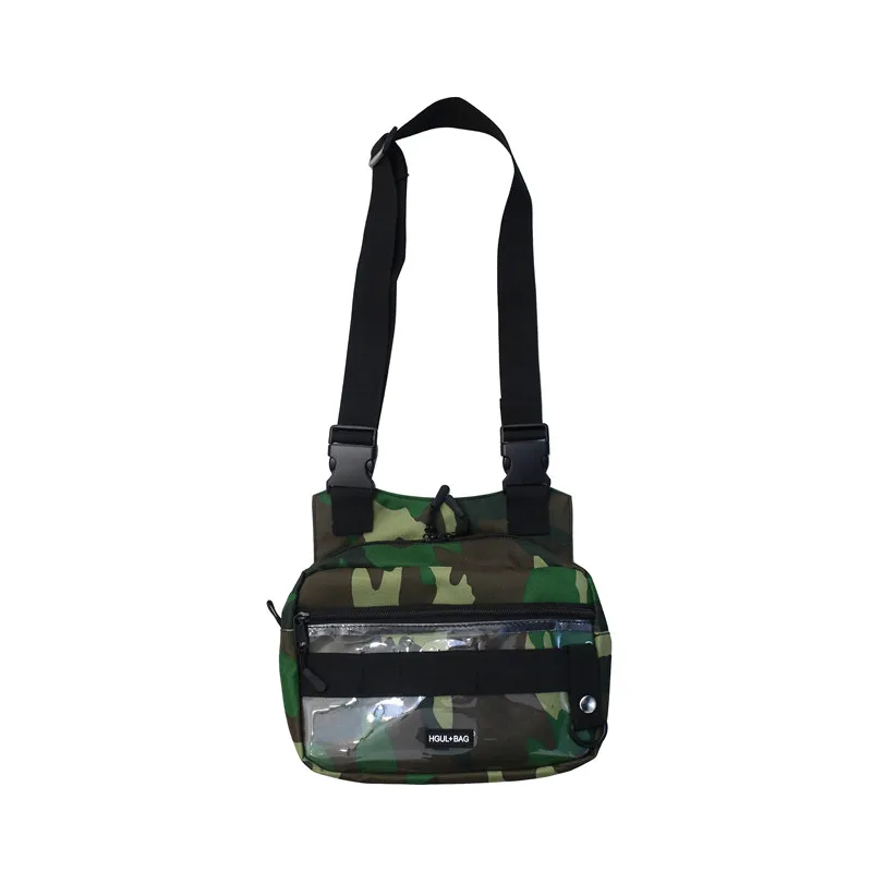Camouflage Уличная квадратная большая космическая нагрудная сумка Оксфорд поясная сумка для мужчин женщин модные сумки на талию тактические сумки через плечо G146 - Цвет: Camouflage