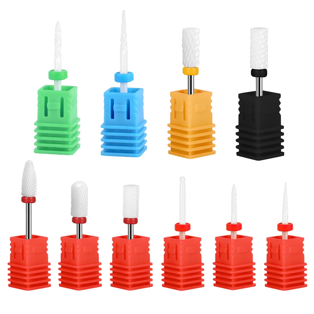 

25 Type Nail Drill Bits For Electric Drill Manicure Machine Accessory Rainbow Tungsten Carbide Ceramic Milling Cutter Nail Files
