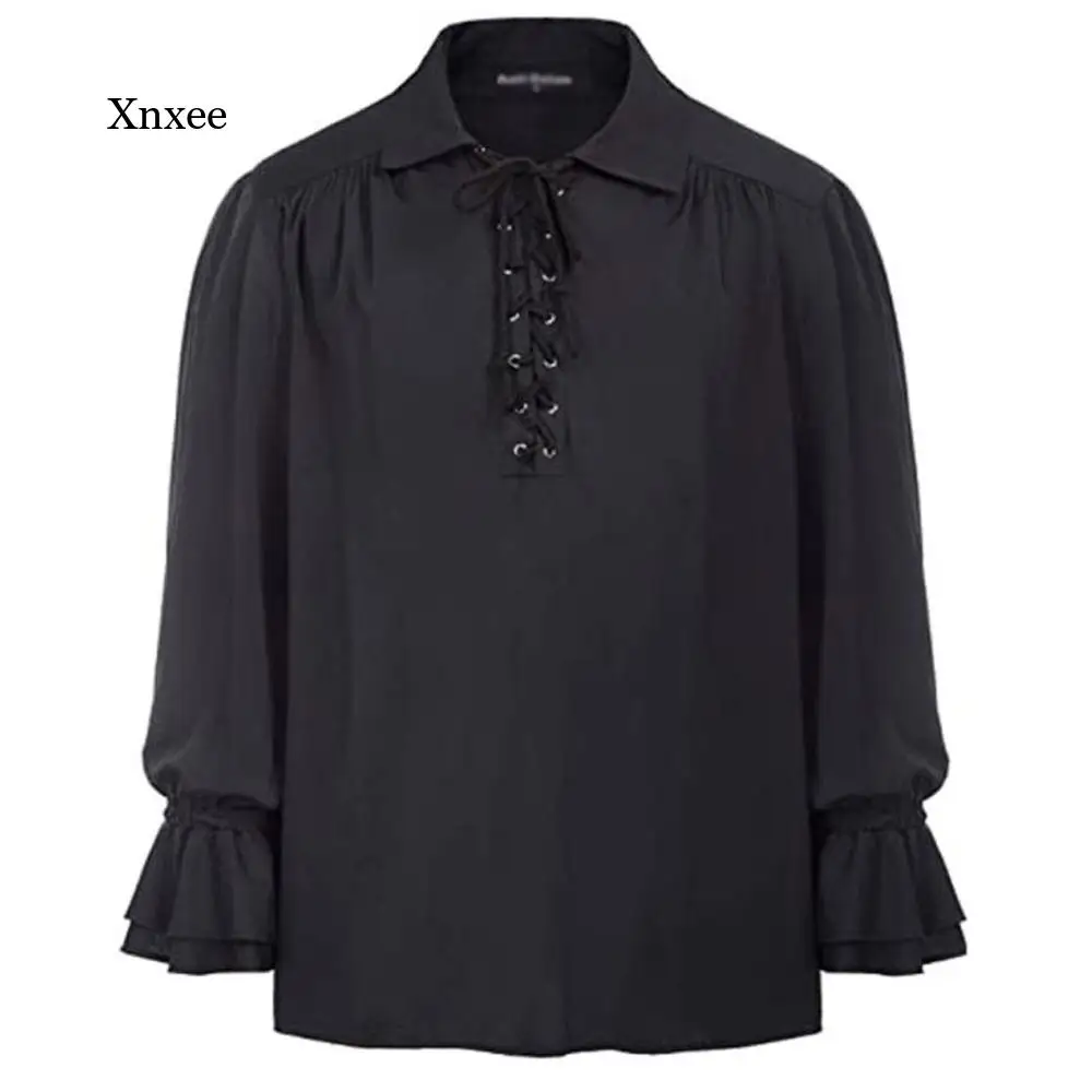 Рубашка на шнуровке новинка бандажные топы в средневековом стиле эпохи