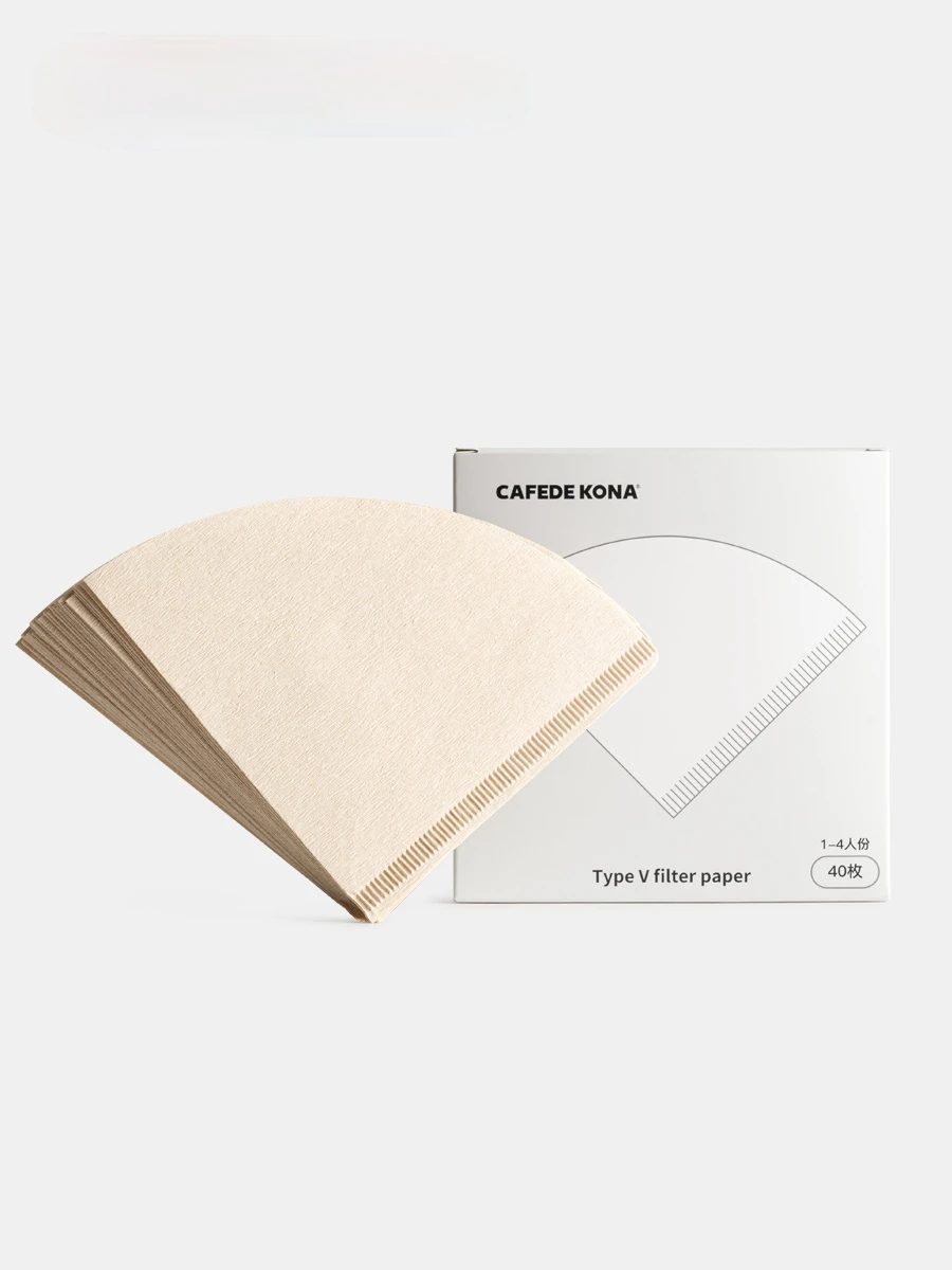 

Фильтровальная бумага для кофе, ручная выдувка, для кофемашины, V-образная утолщенная неотбеленная фильтровальная бумага для кофе