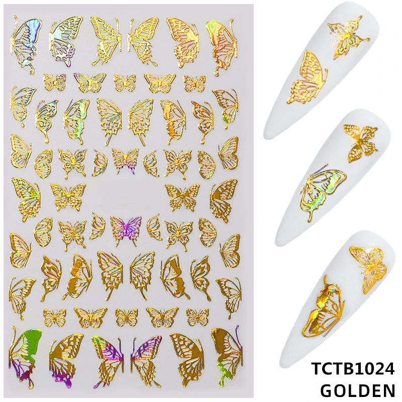 

TCST-017 Butterfly Nail Art Sticker Nail Autocollant Pegatinas de uas Adesivi per unghie Adesivos para unhas Nail Decals DIY