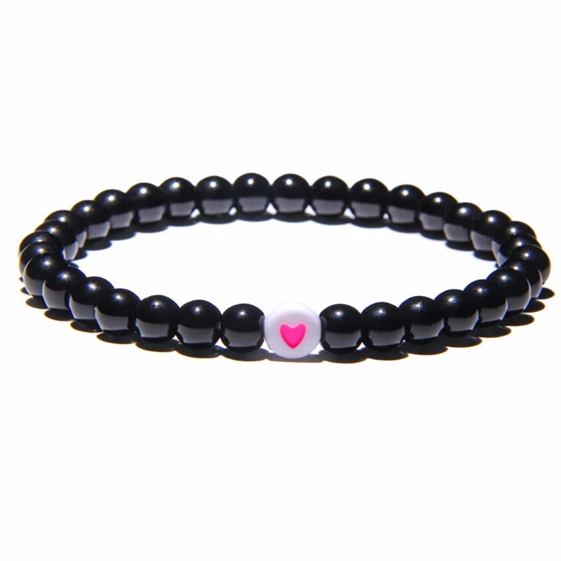 Модные натуральные черные браслеты из агатов Агаты драгоценные камни бисера