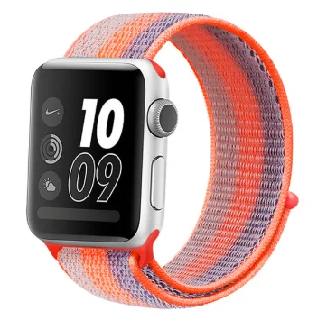 Ремешок для наручных часов Apple Watch 4 5 3/2/1 38 мм 42 мм 62new цветовый нейлоновый из мягкой дышащей ткани сменный ремешок петли для наручных часов iwatch серии 4 40 мм 44 мм - Band Color: 47TWC
