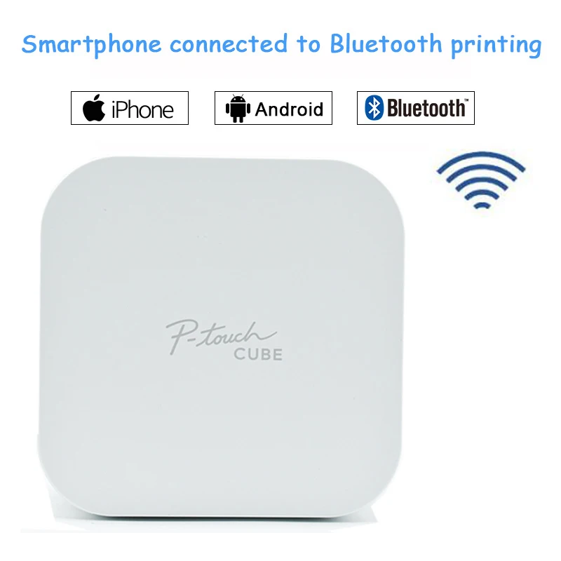 Мини-принтер для этикеток Brother PT-P300BT P-Touch Cube устройство печати Bluetooth-соединение