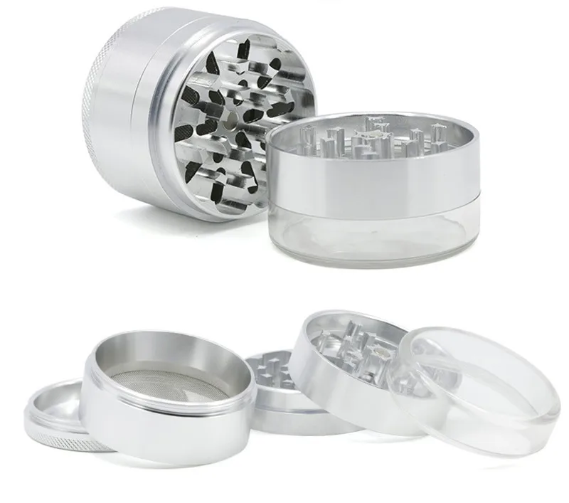 Five-layer Aluminum Alloy Transparent Cover Petal Fan Smoke Generator Weed Grinder Accessories | Дом и сад