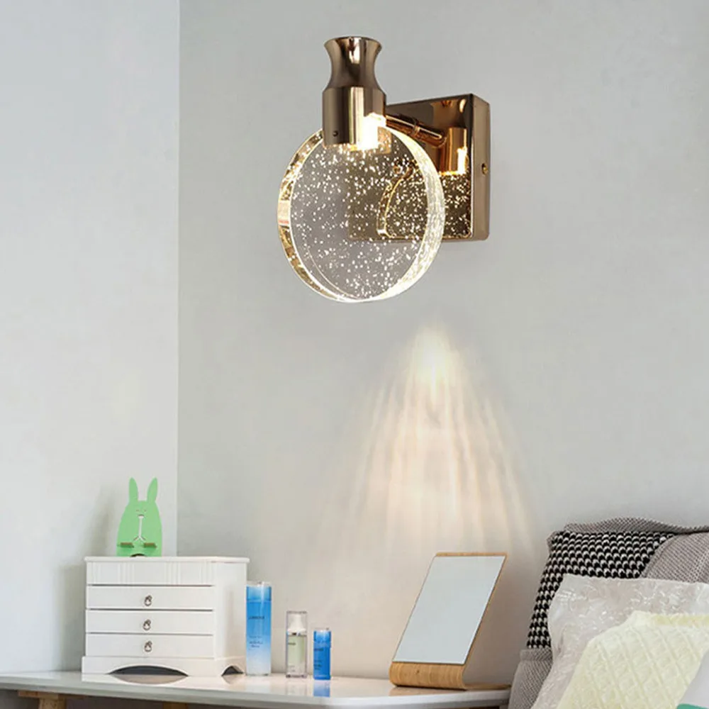 

1PC Fashion Nordic Wall Light Elegant Bedside Wall Lamp Home Aisle Wall Light