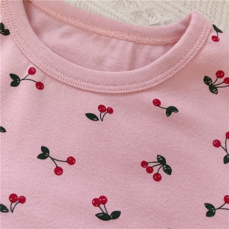 Осенне зимние новые детские комплекты нижнего белья из чистого хлопка с принтом