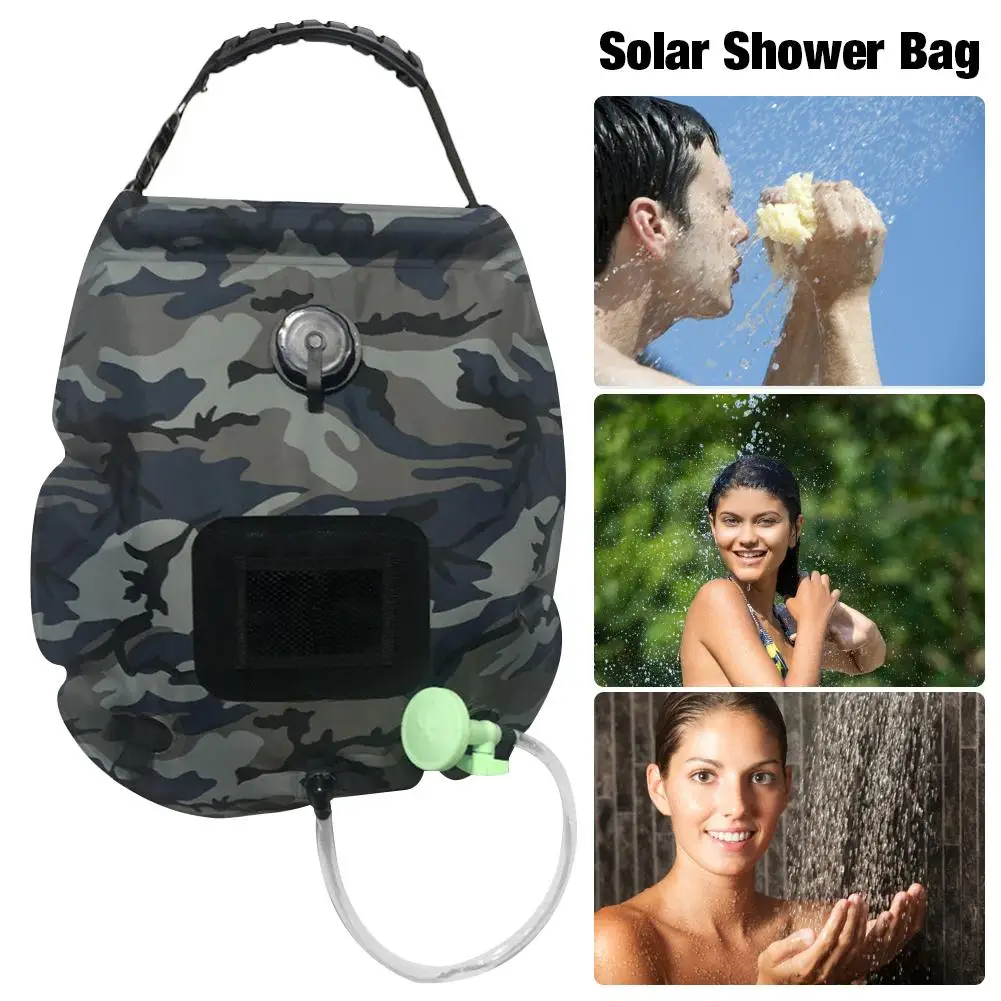 

5 Gallons/20L Portable Solar Shower Bag Camping Shower Solar Heating Bag Shower Head for Outdoor Traveling Hiking Water bag