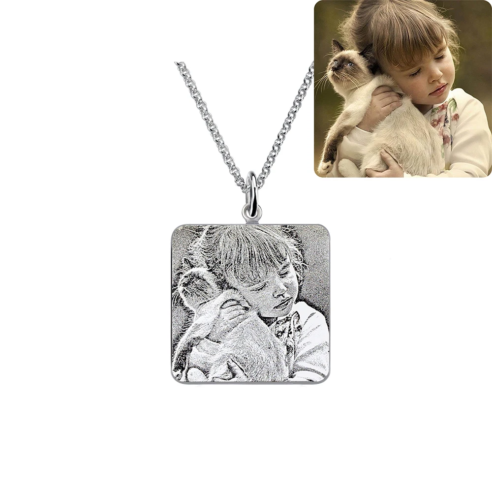 Ожерелье с гравировкой Sweey подвеска фото ожерелье подарок | Украшения и