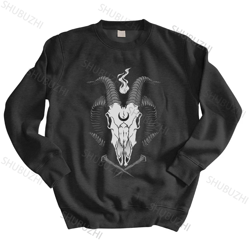 

Мужская толстовка, весенние толстовки Baphomet для мужчин, чистый хлопок, сатана, демон, супертонкая тонкая толстовка, тонкий стиль